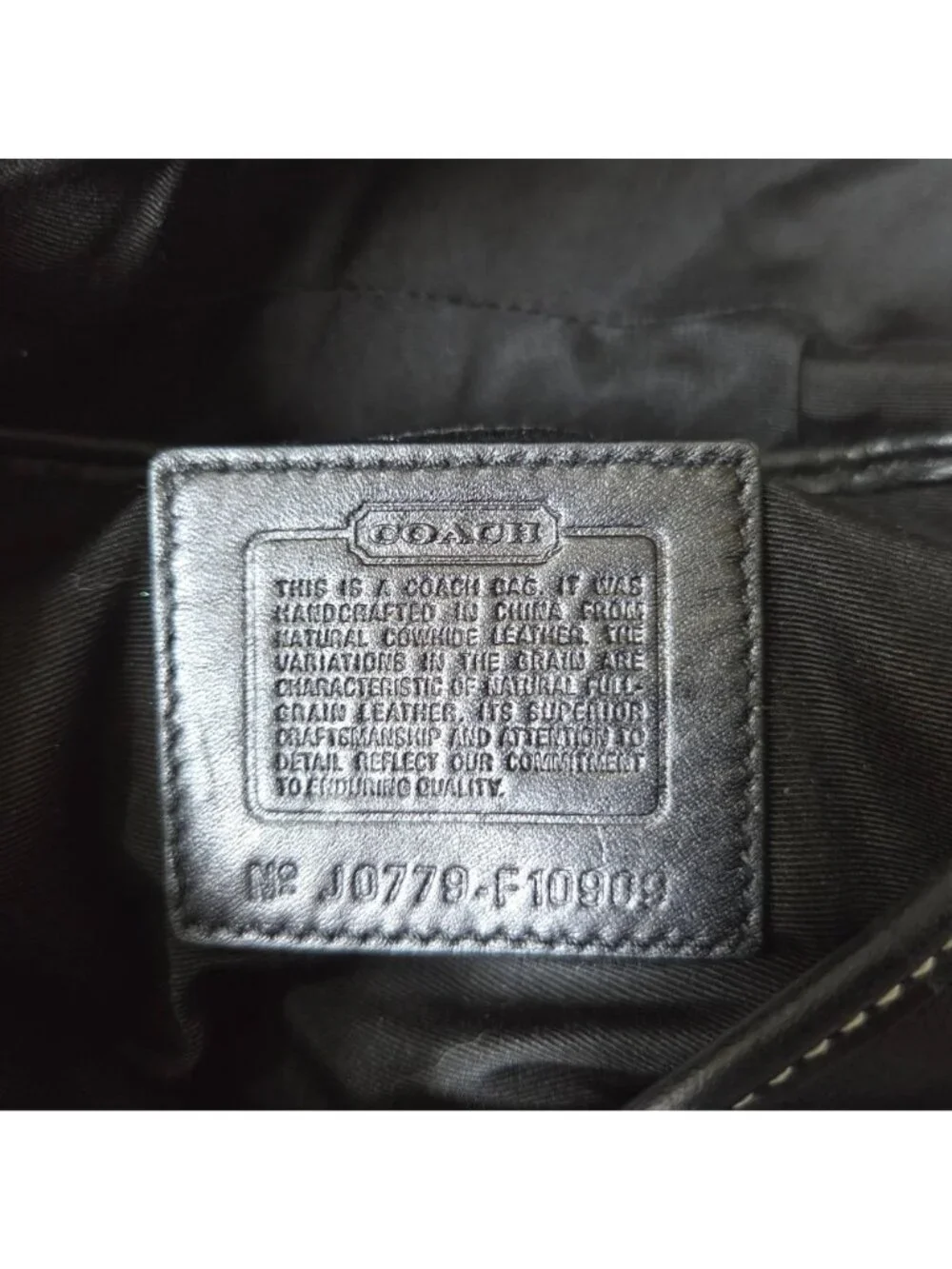 Vintage Coach Soho Black Leather Flap Shoulder Bag F10909 Y2K Contrast Stitching